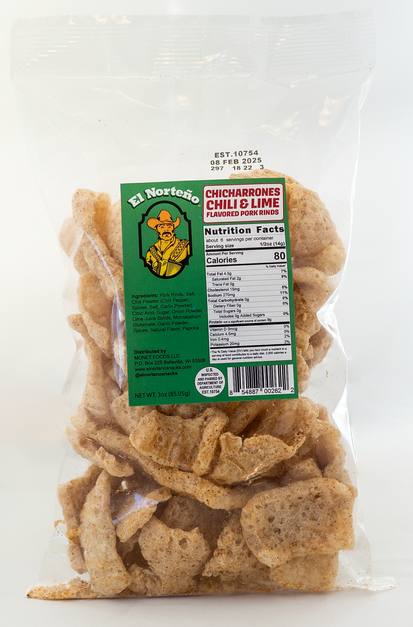 3-Pack Pork Rinds (3oz Each)