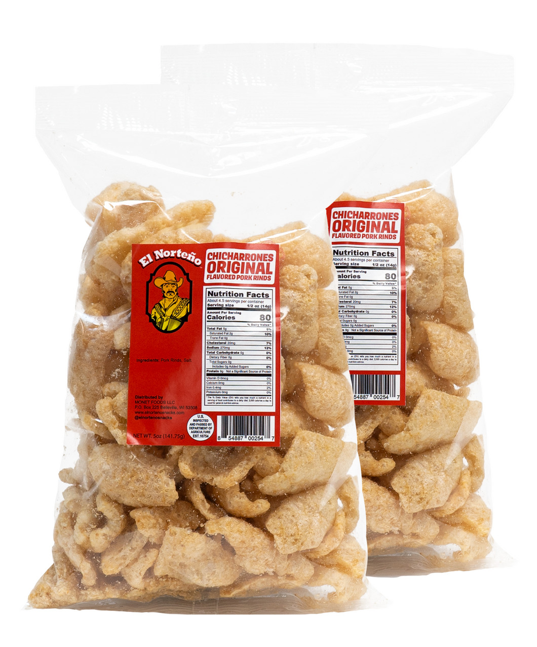 Original Chicharrones / Pork Rinds 2-Pack